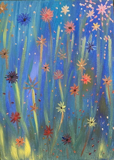 Schilderij met bloemen